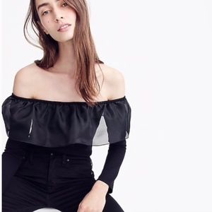 J CREW Organza ruffle top